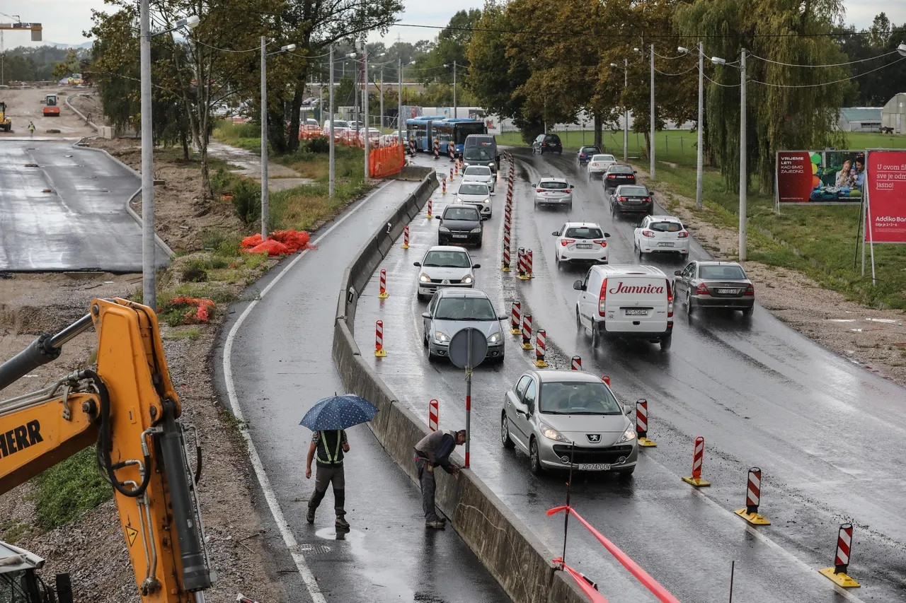 Jedna zatvorena traka uzrokovala prometni kolaps u Zagrebu