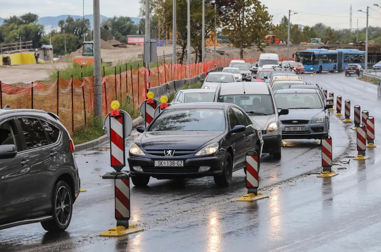 Jedna zatvorena traka uzrokovala prometni kolaps u Zagrebu