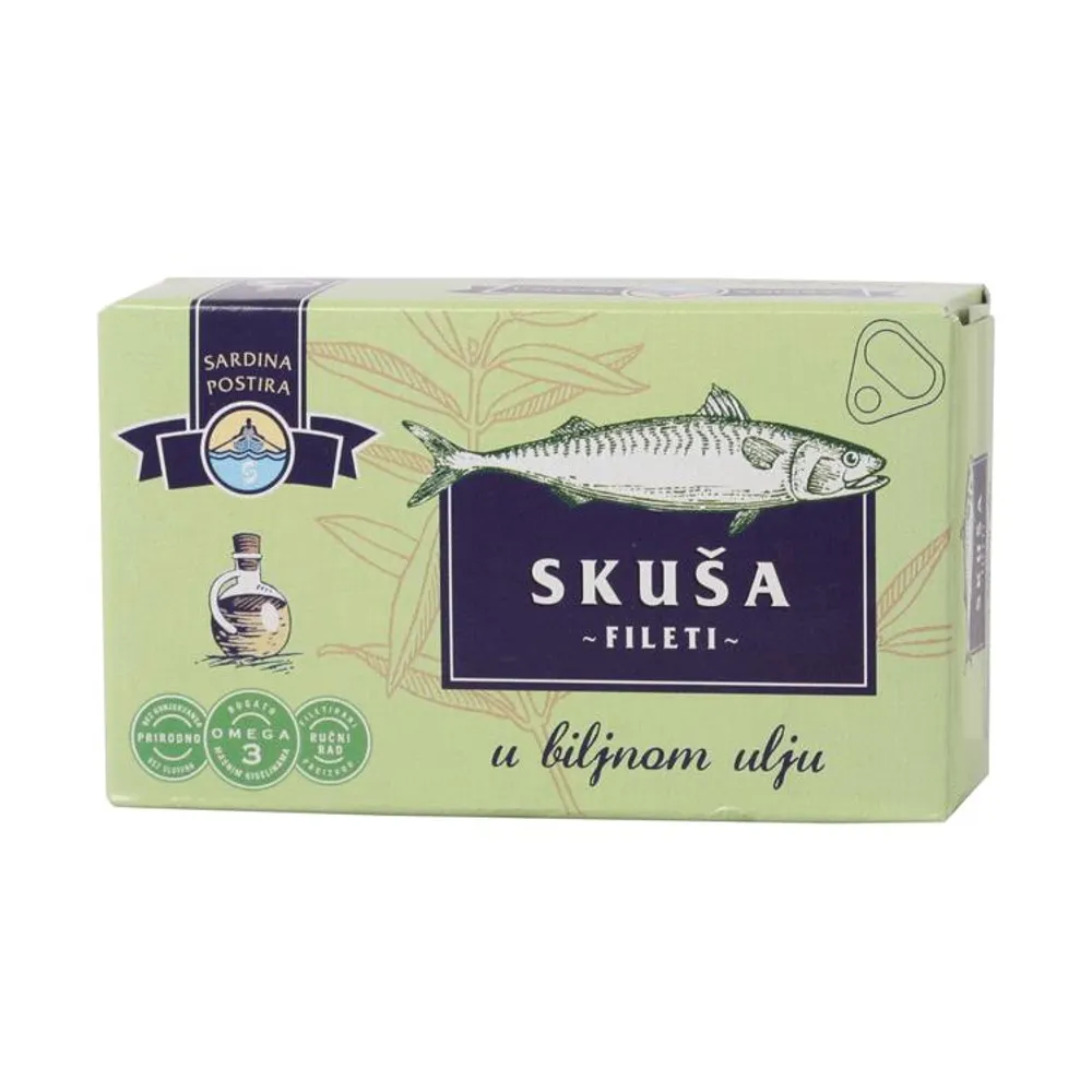 Skuša fileti u biljnom ulju 115 g Sardina