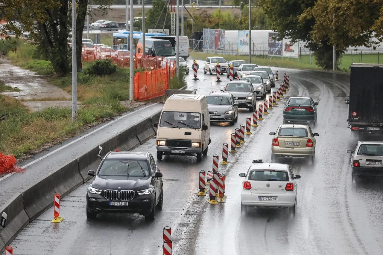Jedna zatvorena traka uzrokovala prometni kolaps u Zagrebu