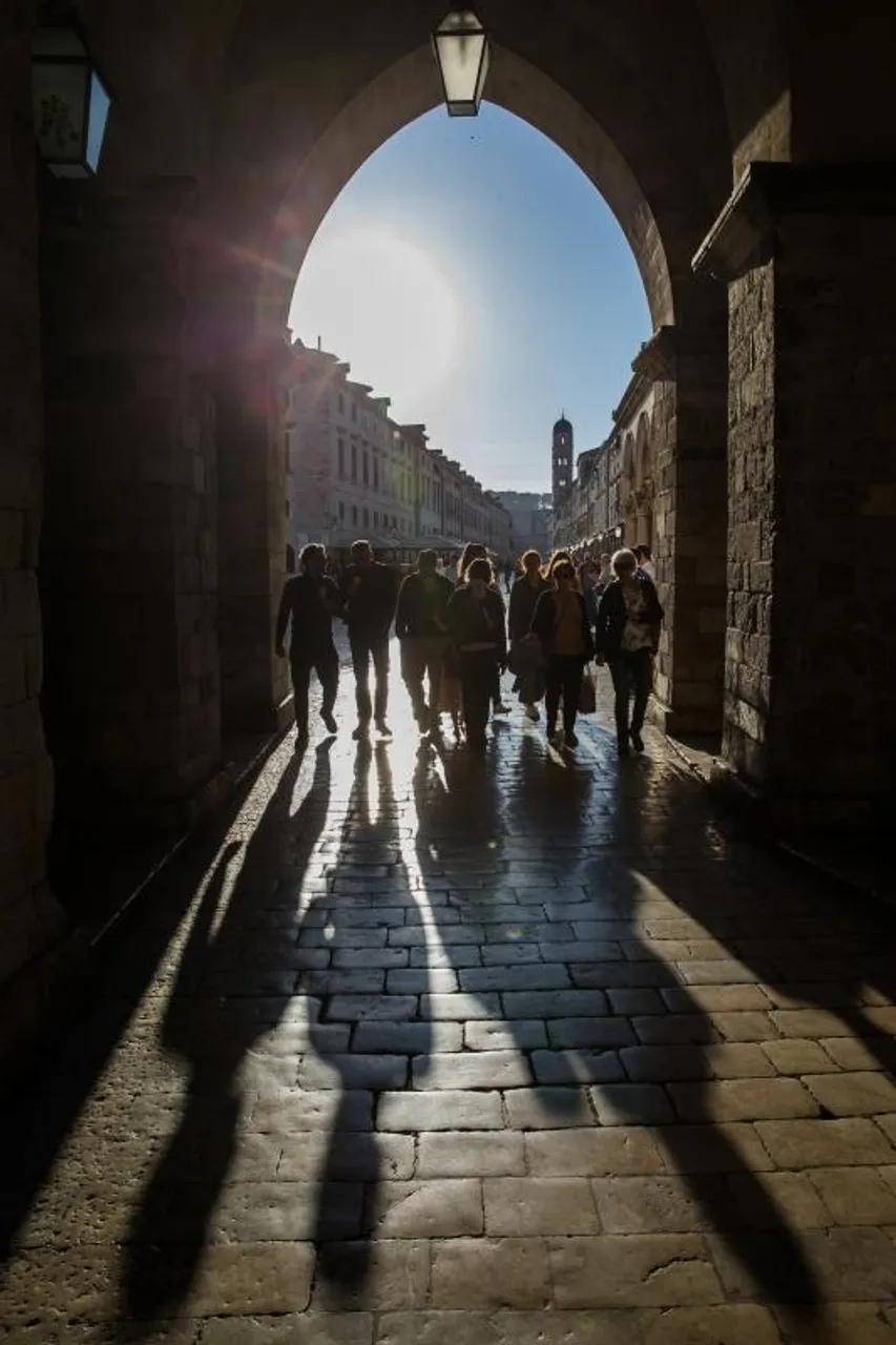 Dubrovnik, sunce, Stradun