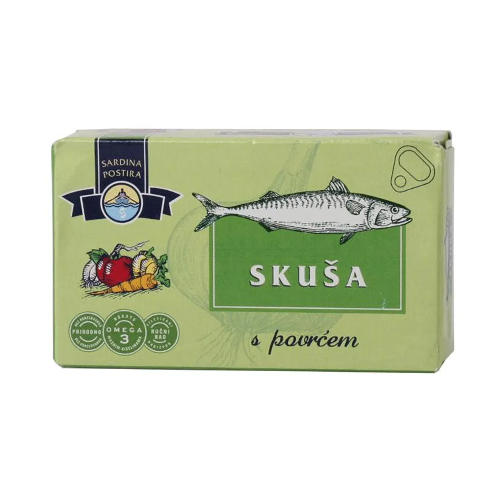 Skuša s povrćem 115 g Sardina