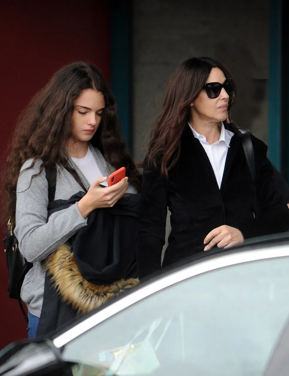 *EXCLUSIVE* Italian actress Monica Bellucci and her daughter Deva out in Rome