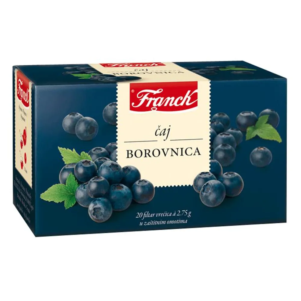 Čaj borovnica filter vrećica 55 g omot Franck