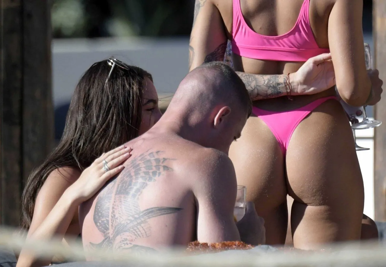 *EXCLUSIVE* English professional footballer Ross Barkley on holiday with a pretty brunette at SantAnna on Mykonos island.