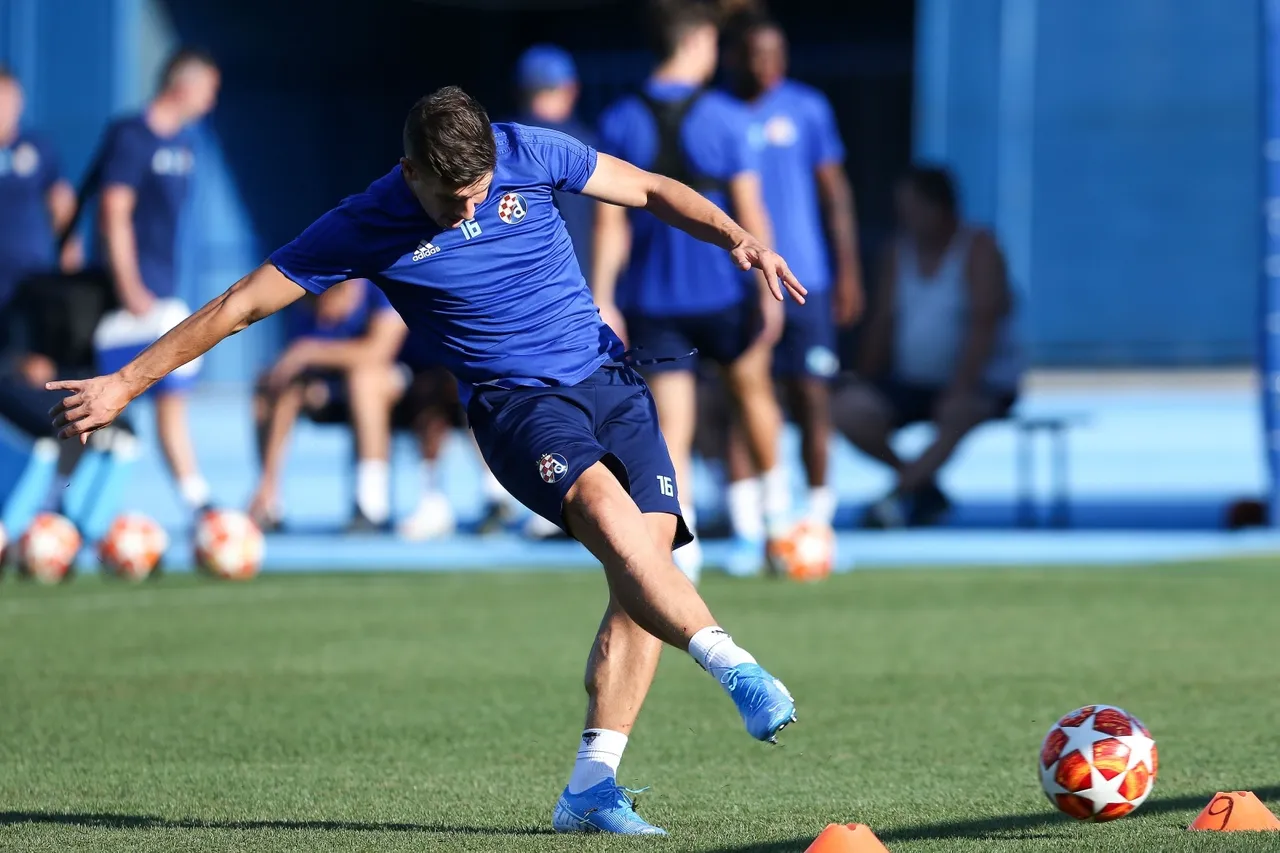 Zagreb:  Trening GNK Dinama uoči utakmice 3. pretkola UEFA Lige prvaka