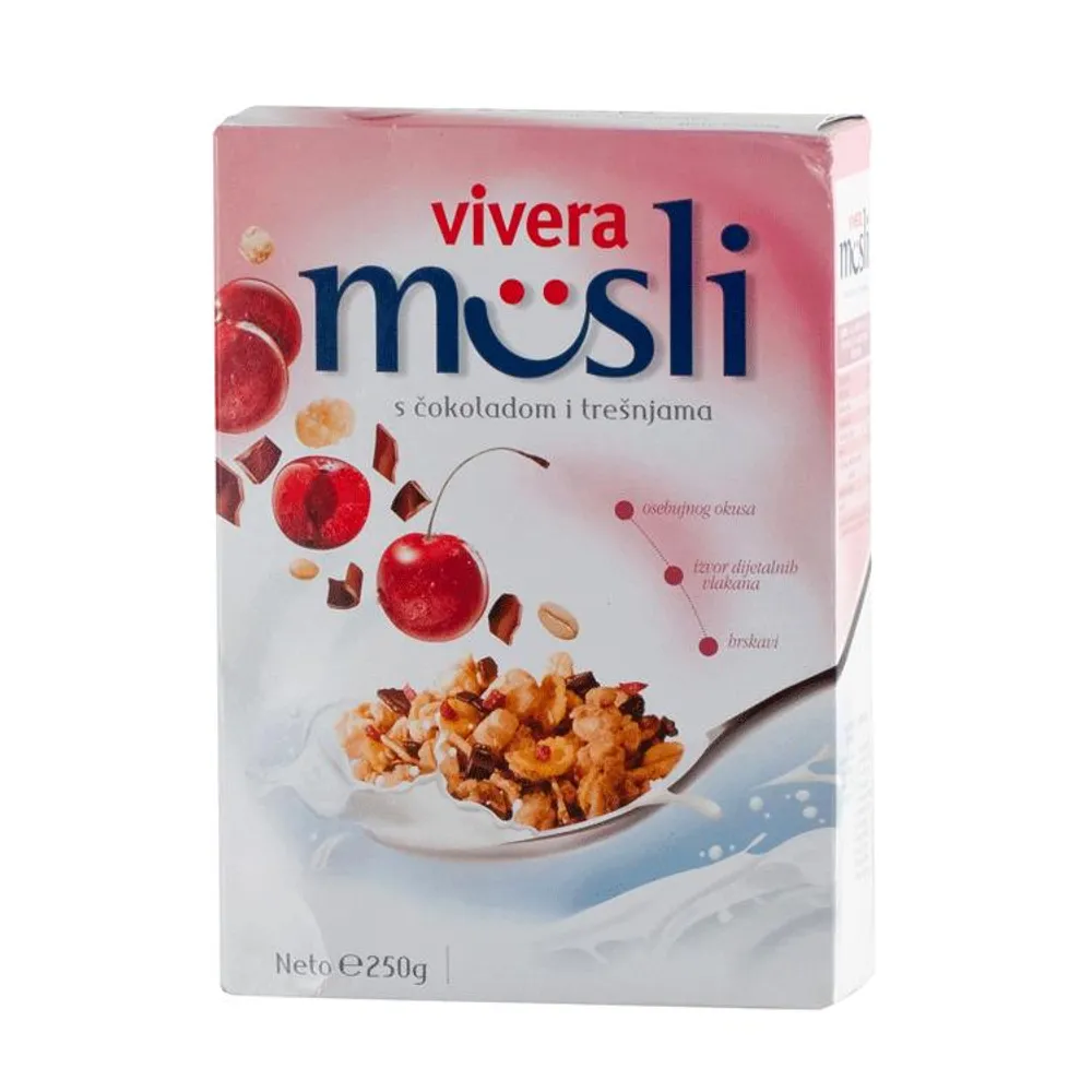 Muesli borovnica čokolada 250 g Vivera