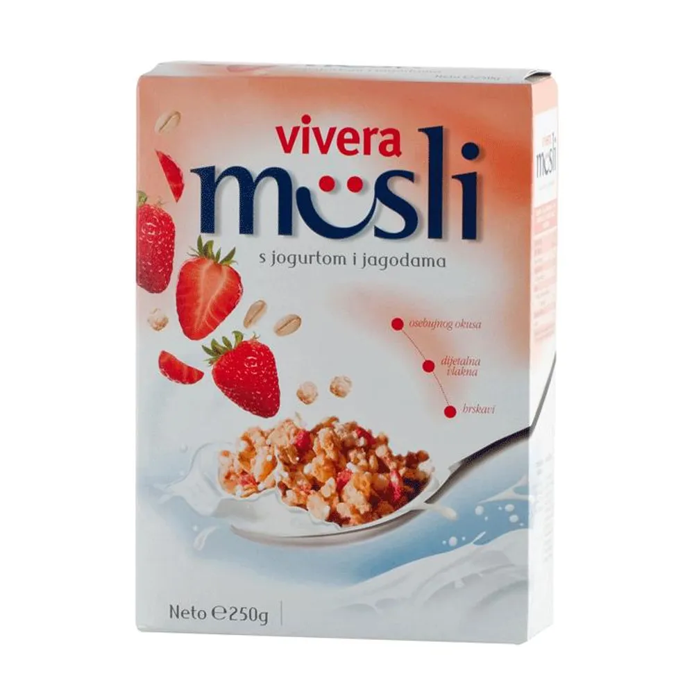 Muesli jagoda jogurt 250 g Vivera