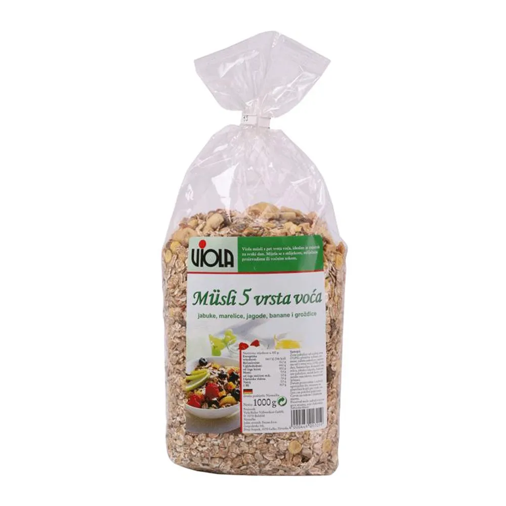 Muesli Viola 5 vrsa voća 1 kg Encian