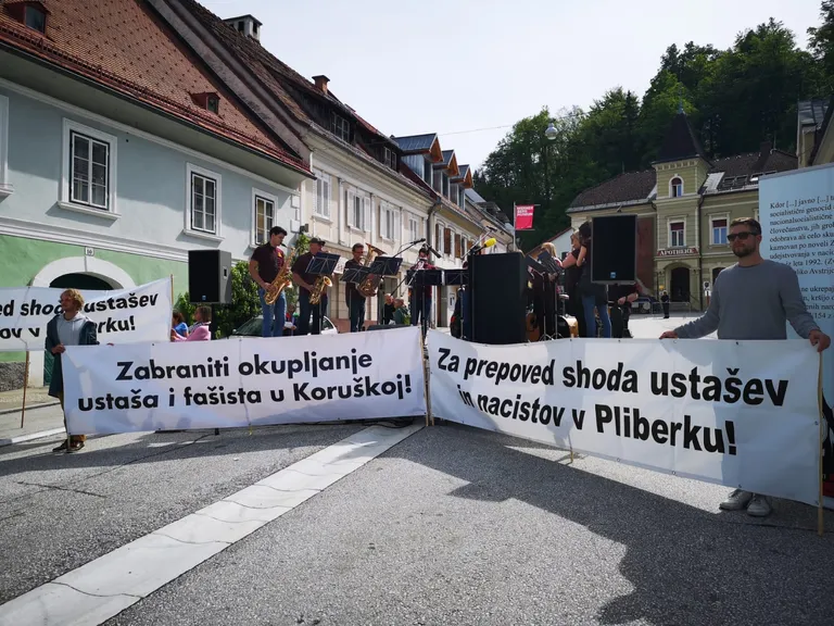 Prosvjed antifašista na Bleiburgu