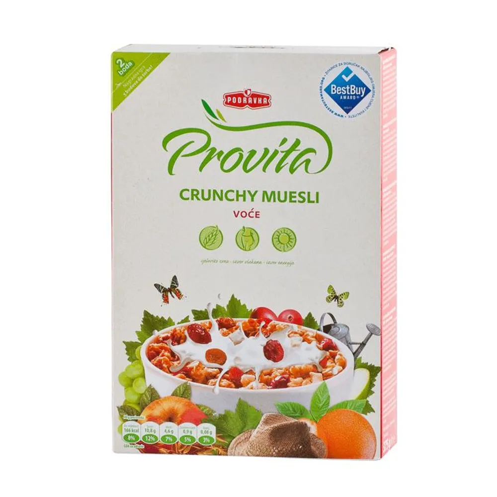 Provita muesli crunch voće 375 g Podravka