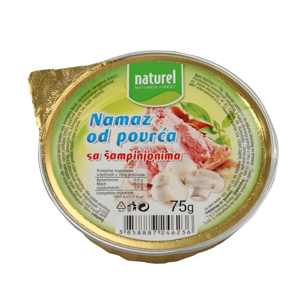 Naturel namaz od povrća sa šampinjonima 75g