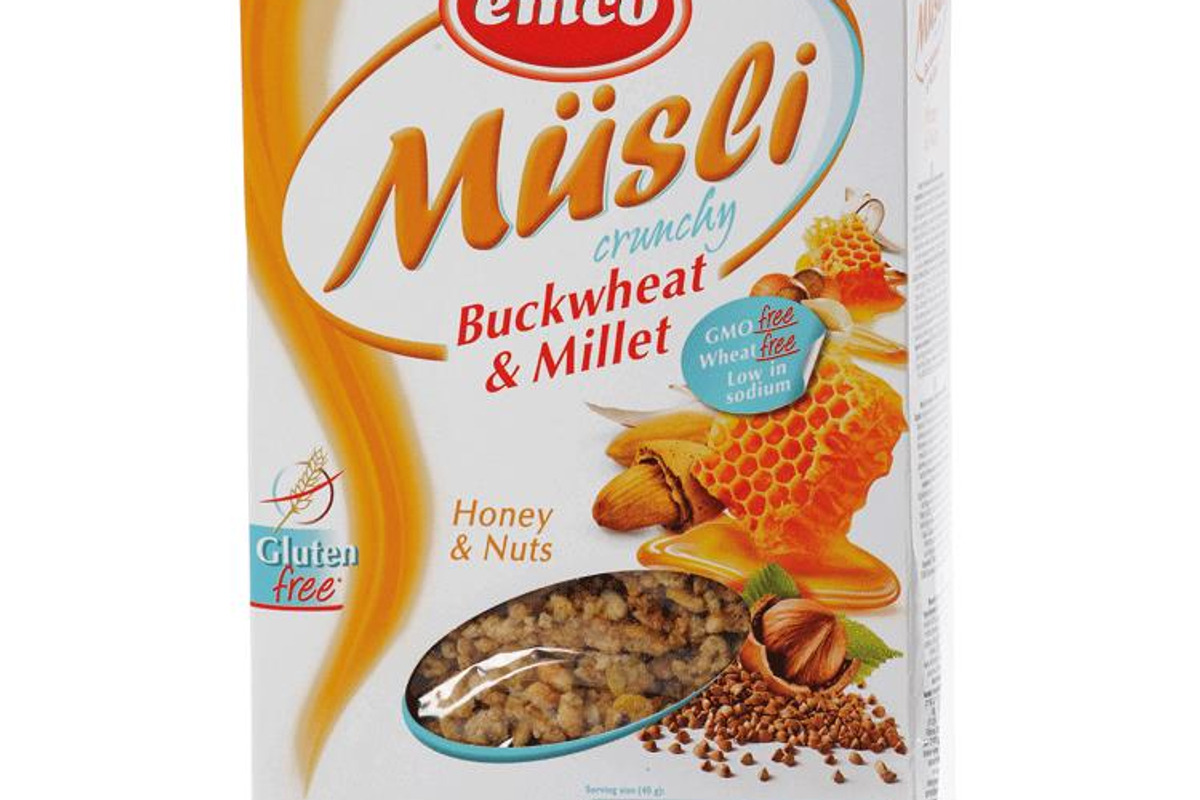 Emco musli heljda i proso sa medom i lješnjacima 340g bez glutena