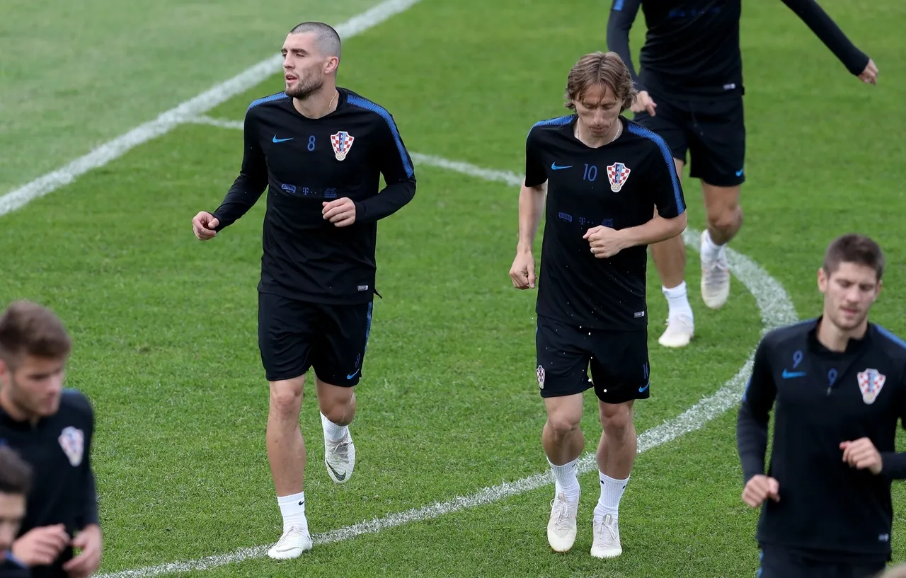 Roščino: Trening hrvatske nogometne reprezentacije