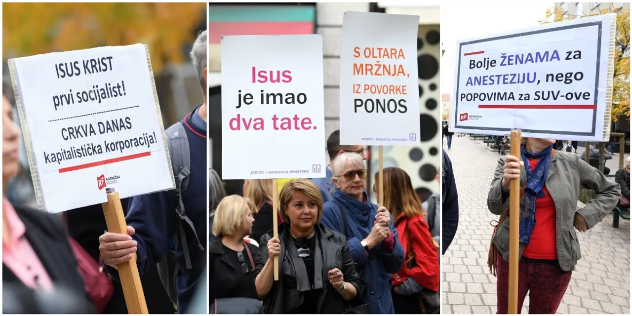 Prosvjed protiv Vatikanskih ugovora u Zagrebu