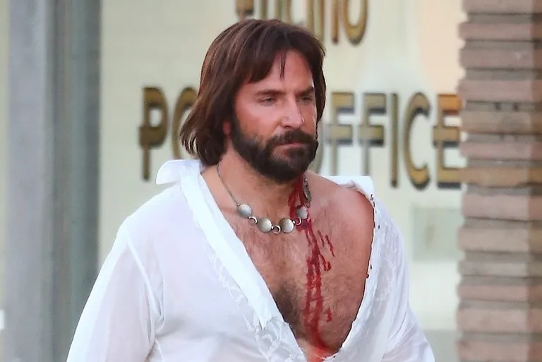 Bradley Cooper shoots a bloody and angry scene for an untitled Paul Thomas Anderson project in LA