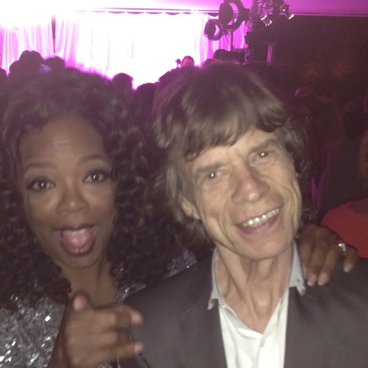 Oprah Winfrey i Mick Jagger