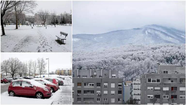 Snijeg zabijelio Zagreb 