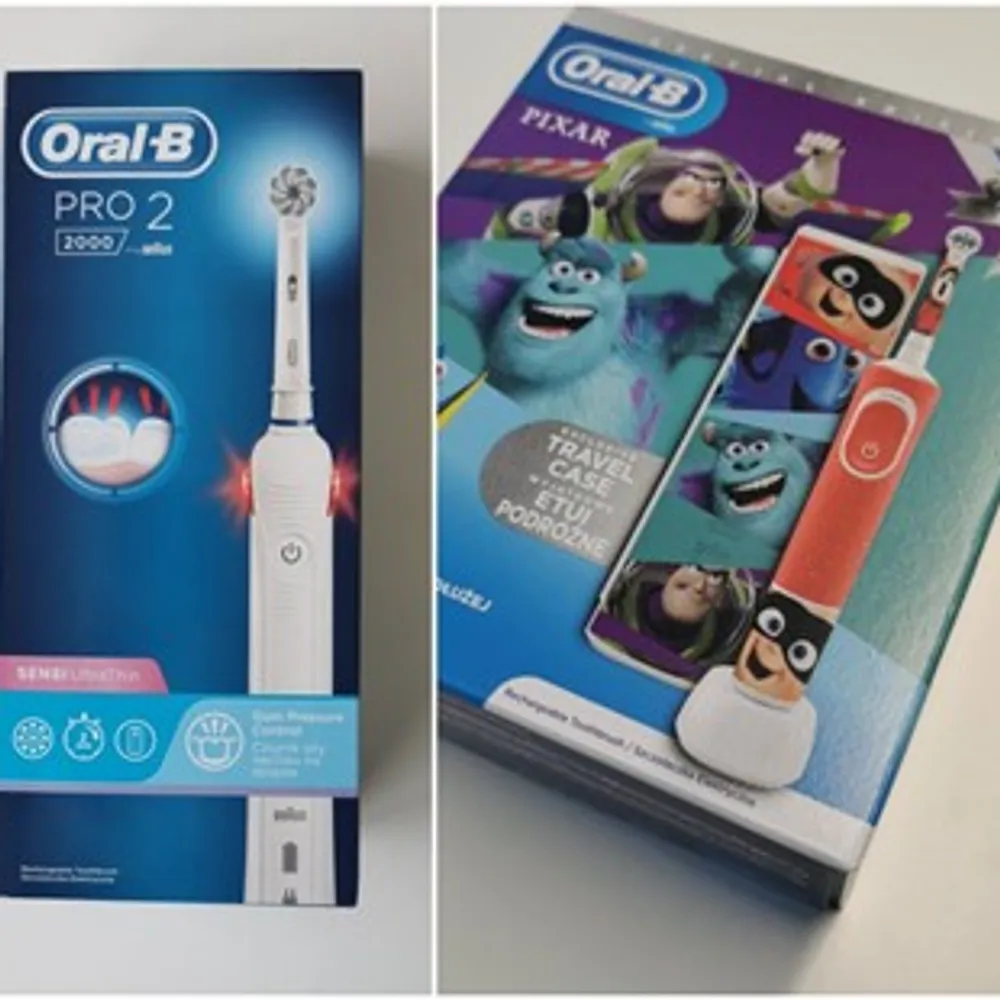 Obiteljski paket: Junior Oral-B električna četkica i četkica za odrasle Oral-B Pro 2