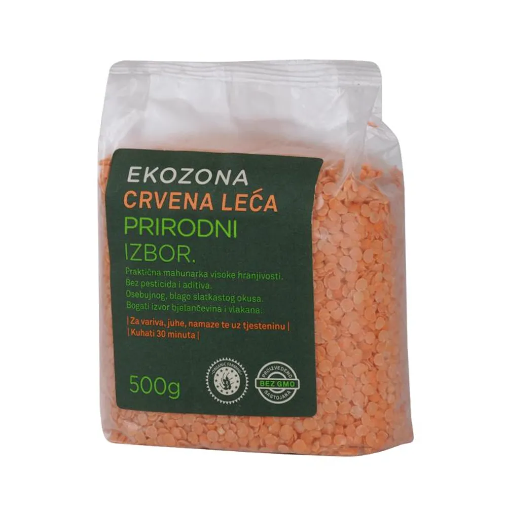 Leća crvena 500 g Ekozona