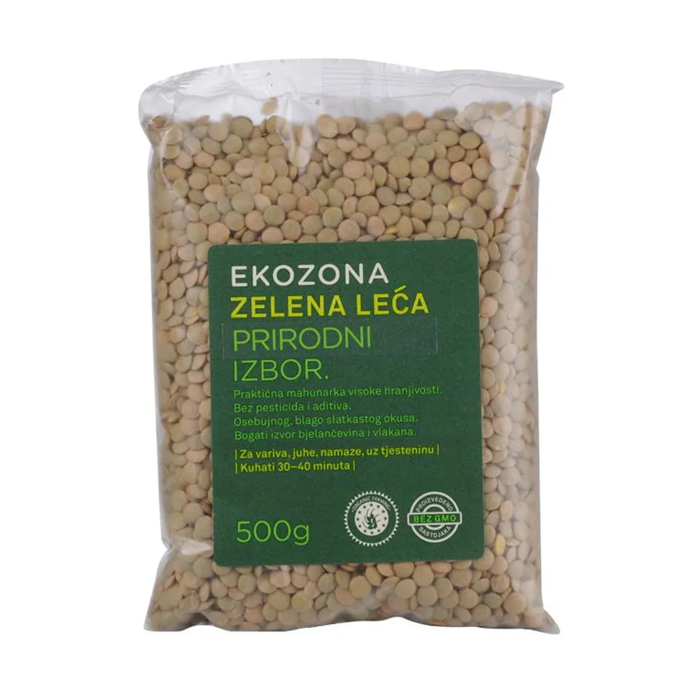 Leća zelena 500 g Ekozona