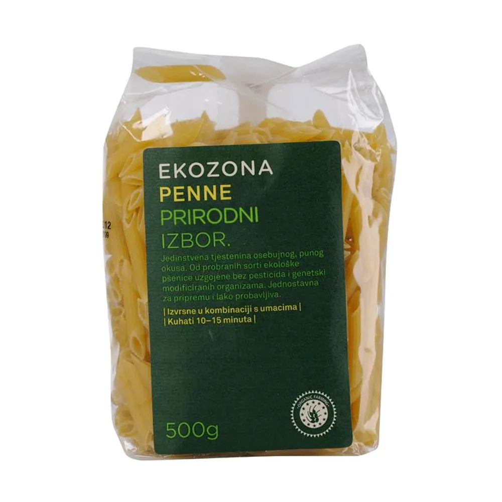 Tijesto penne 500 g Ekozona