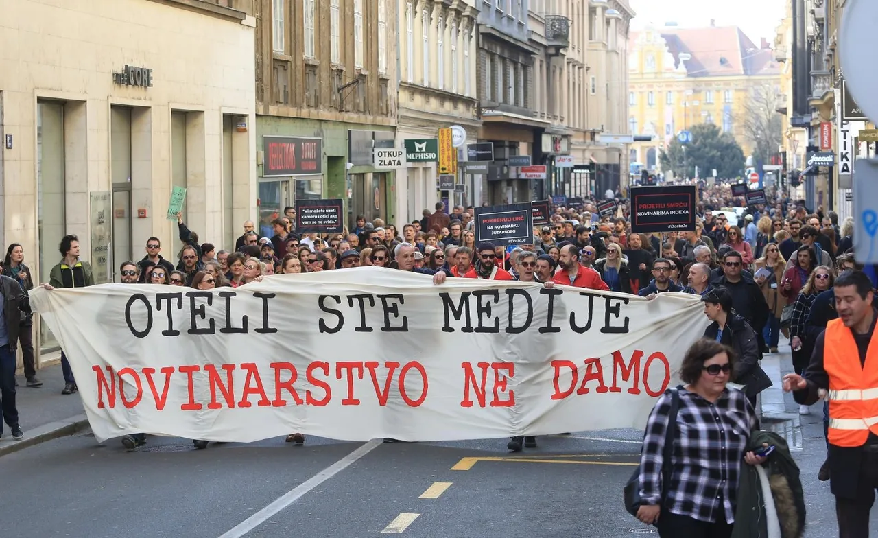 Veliki novinarski prosvjed u Zagrebu protiv cenzure: Oteli ste medije, novinarstvo ne damo!