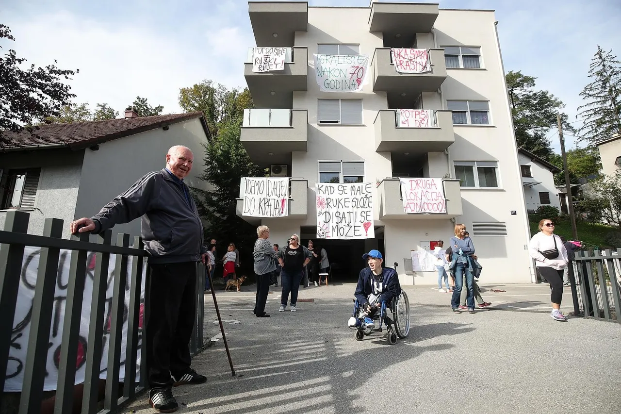 Okupljanje u Ulici Črnomerec
