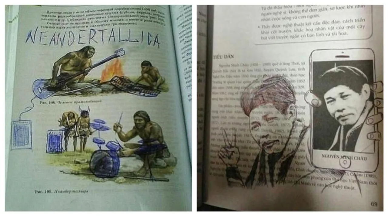 Simptom školske dosade: Genijalni primjeri 'vandalizma' po školskim knjigama