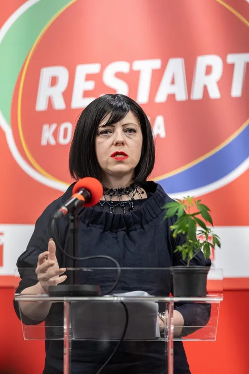 Zagreb: Nakon što je predstavila Lex cannabis, Mirela Holy posadila jednu biljčicu u žardinjeru