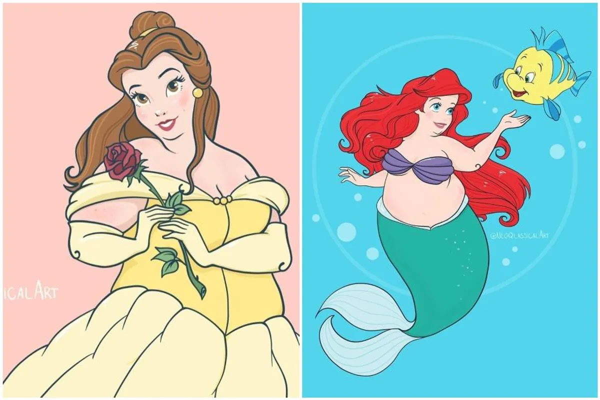 Nacrtala omiljene Disneyeve princeze kao plus-size: 'Trebamo se voljeti kakve jesmo'