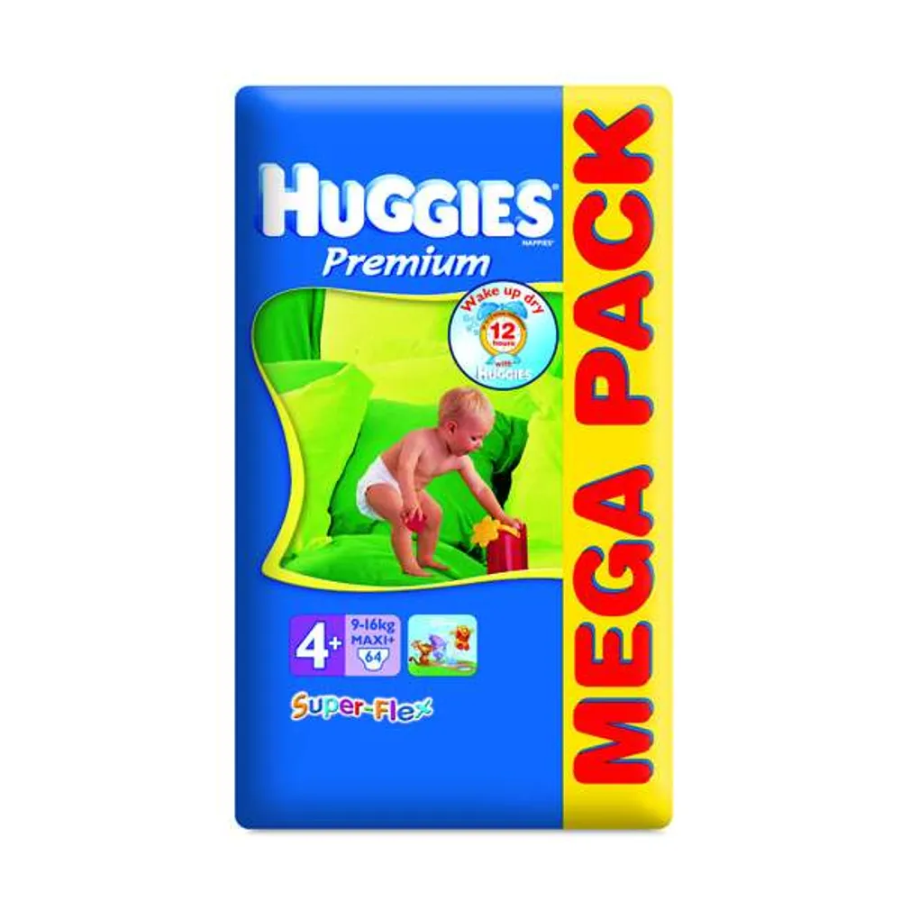 Huggies Premium Mega 4+ pelene 10-16 kg 64 komada