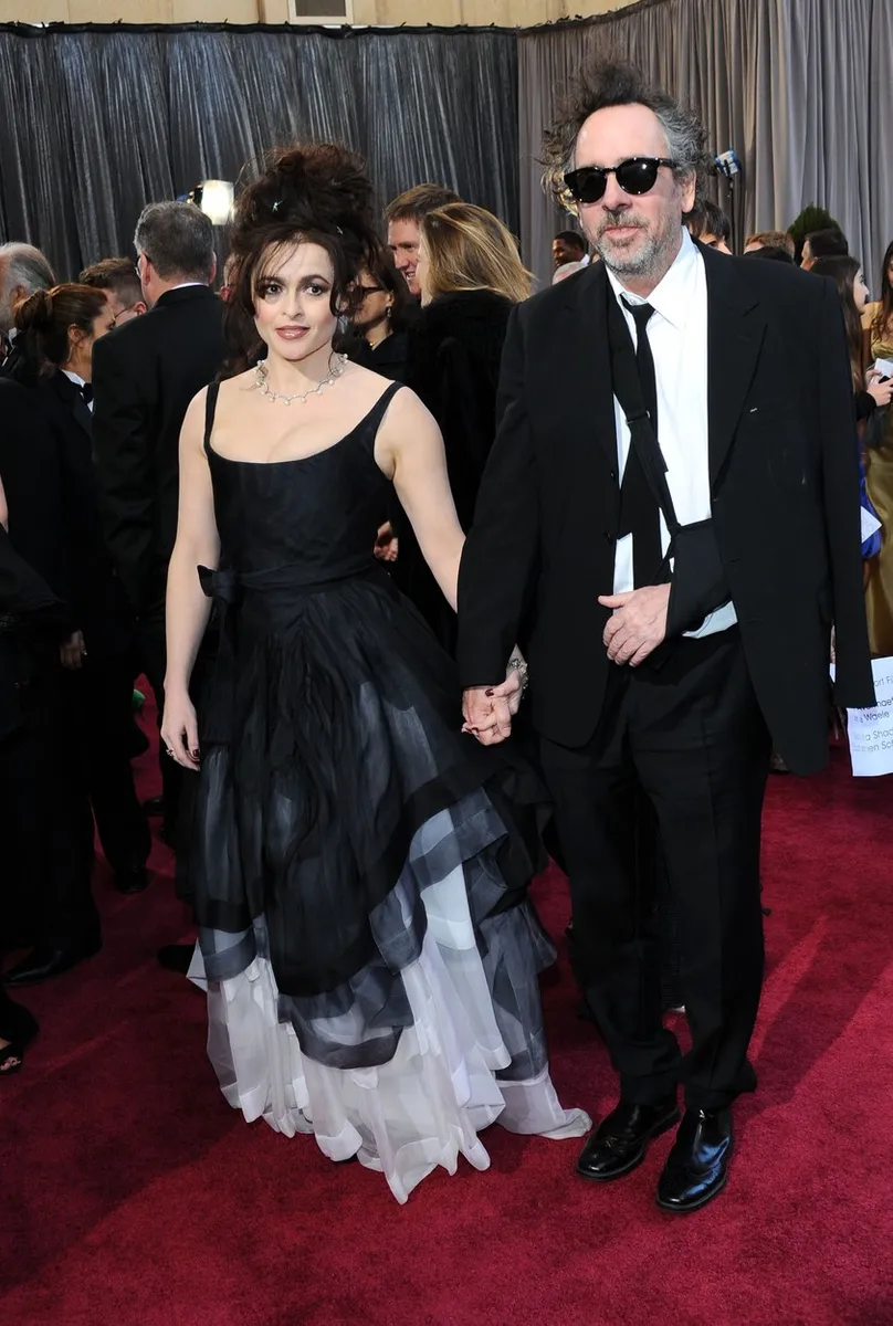 Sa suprugom Timom Burtonom na dodjeli Oscara