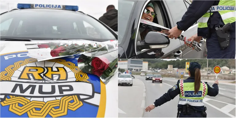 E to su policajci! U Šibeniku prometna policija dijelila ruže povodom Dana žena!