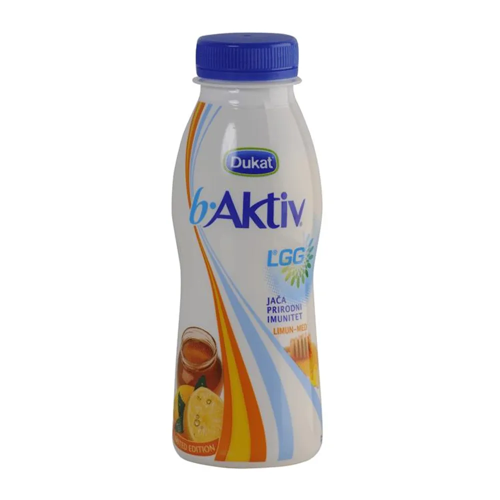 B'aktiv jogurt probiotik LGG limun med 330g Dukat