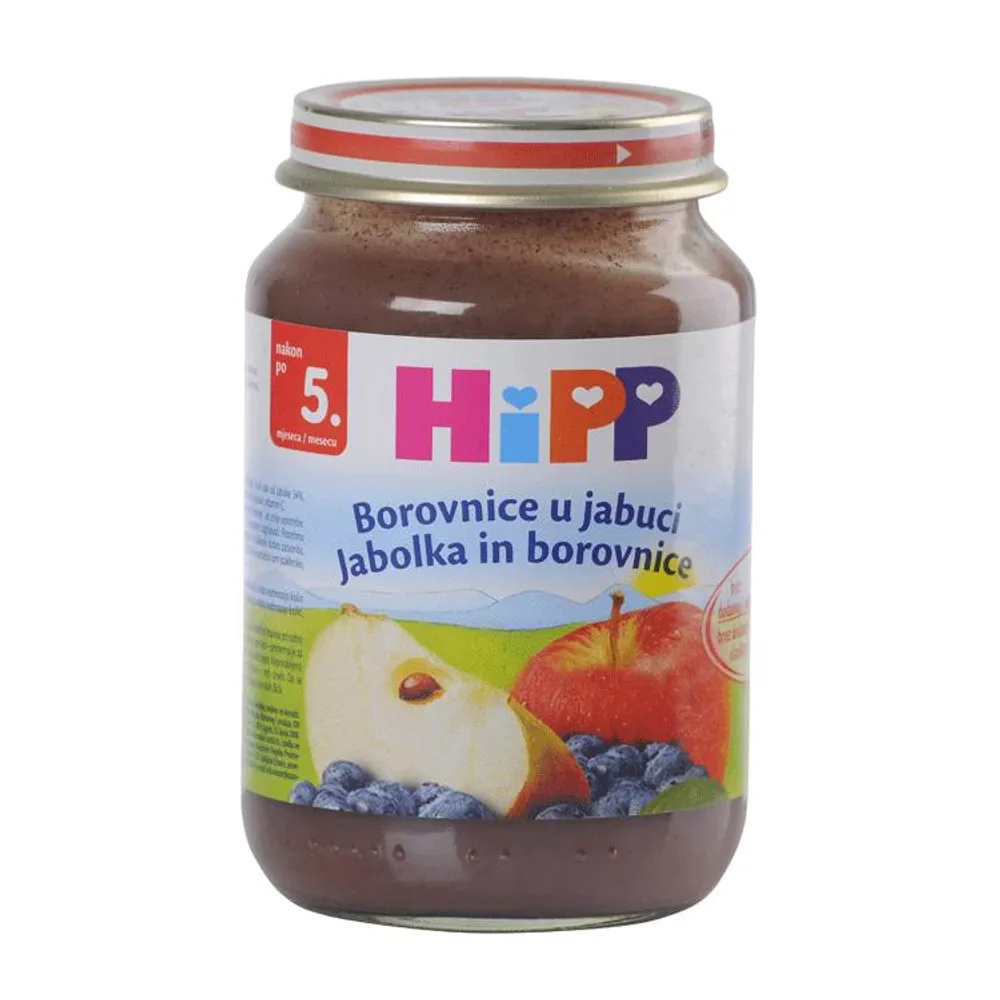 Hipp borovnica u jabuci 190 g