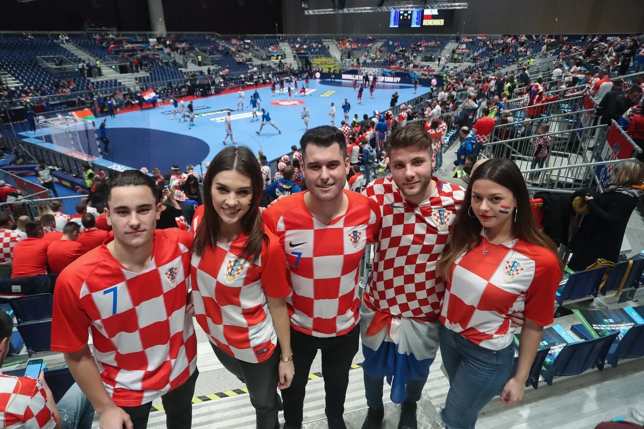 Graz: Atmosfera u dvorani Stadthalle Graz na utakmici Hrvatske i Bjelorusije
