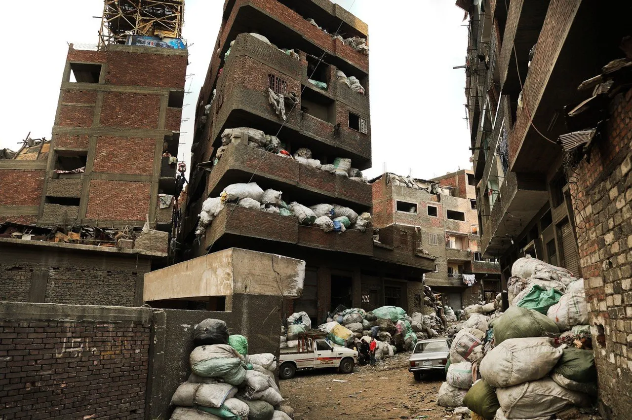 Rubbish city in Cairo Egypt
