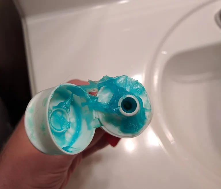 "Ovako moj sin koristi pastu za zube."