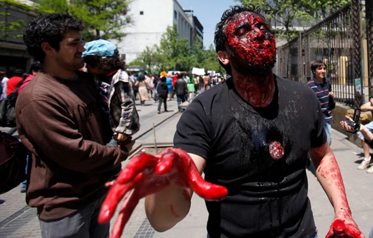 Zombiji okupirali ulice Santiaga