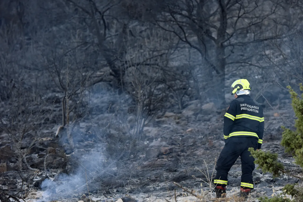 Bilice: nakon naporne borbe s požarom vatrogasci dežuraju na zgarištu