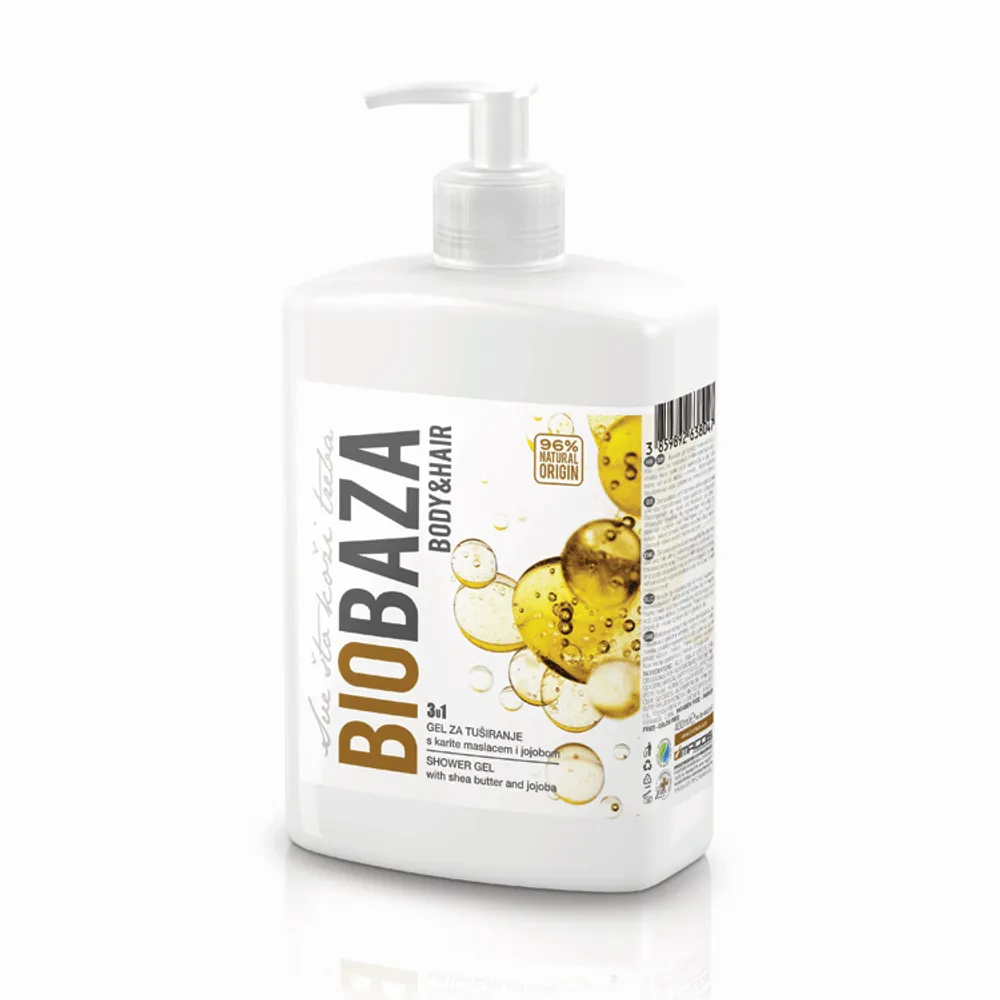 Biobaza body&hair 3u1 gel za tuširanje s jojobom i shea maslacem