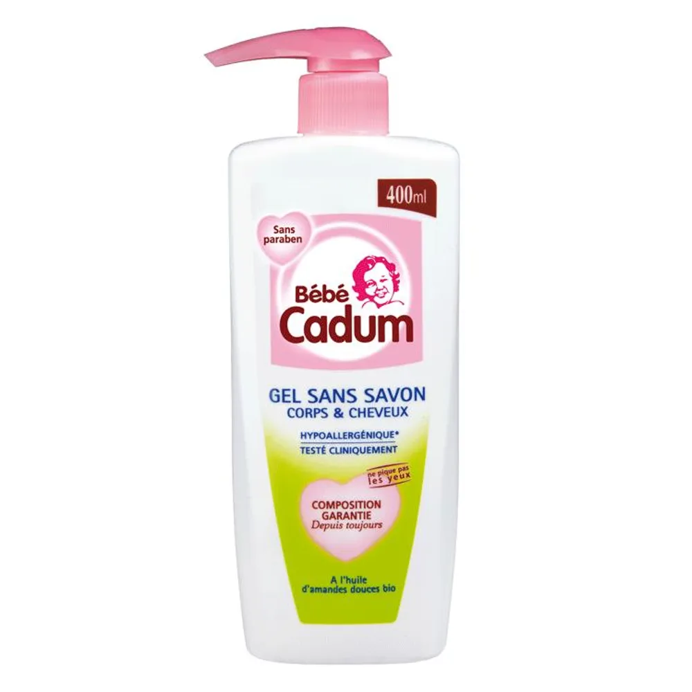 Šampon Cadum Bebe za kosu i tijelo bez sapuna 400 ml