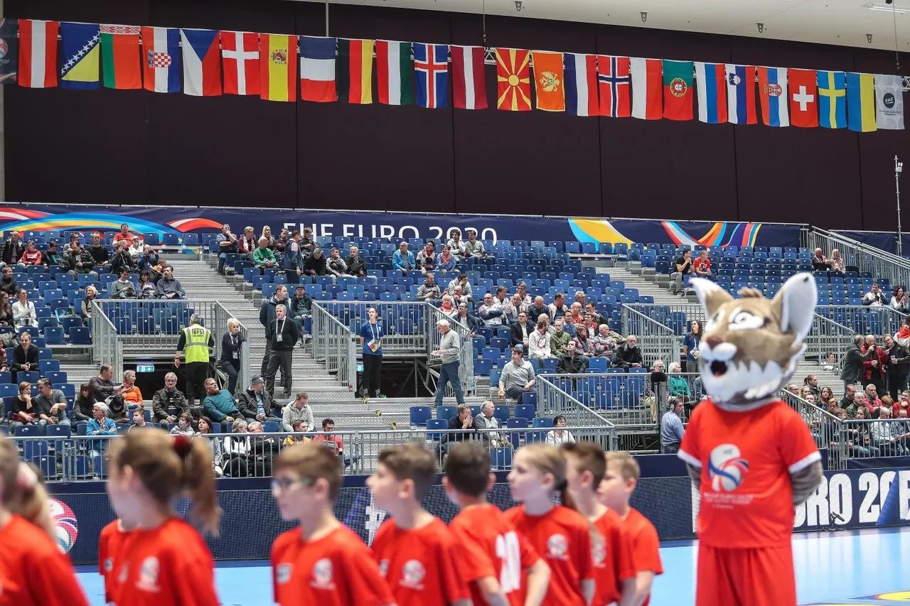Graz: Navijači na rukometnoj utakmici Srbija - Bjelorusija na Europskom prvenstvu