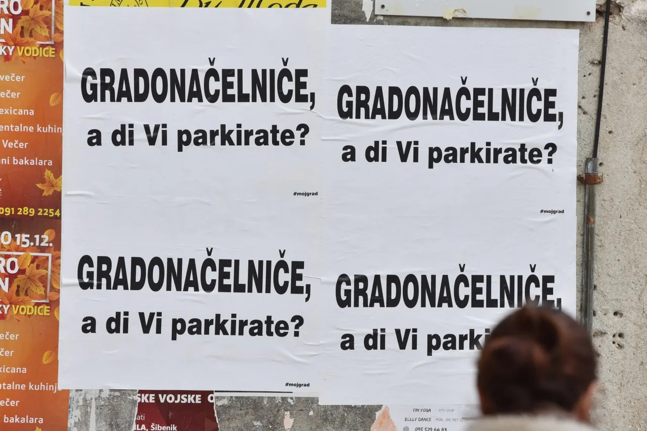 U Šibeniku osvanuli plakati: Gradonačelniče a di Vi parkirate?