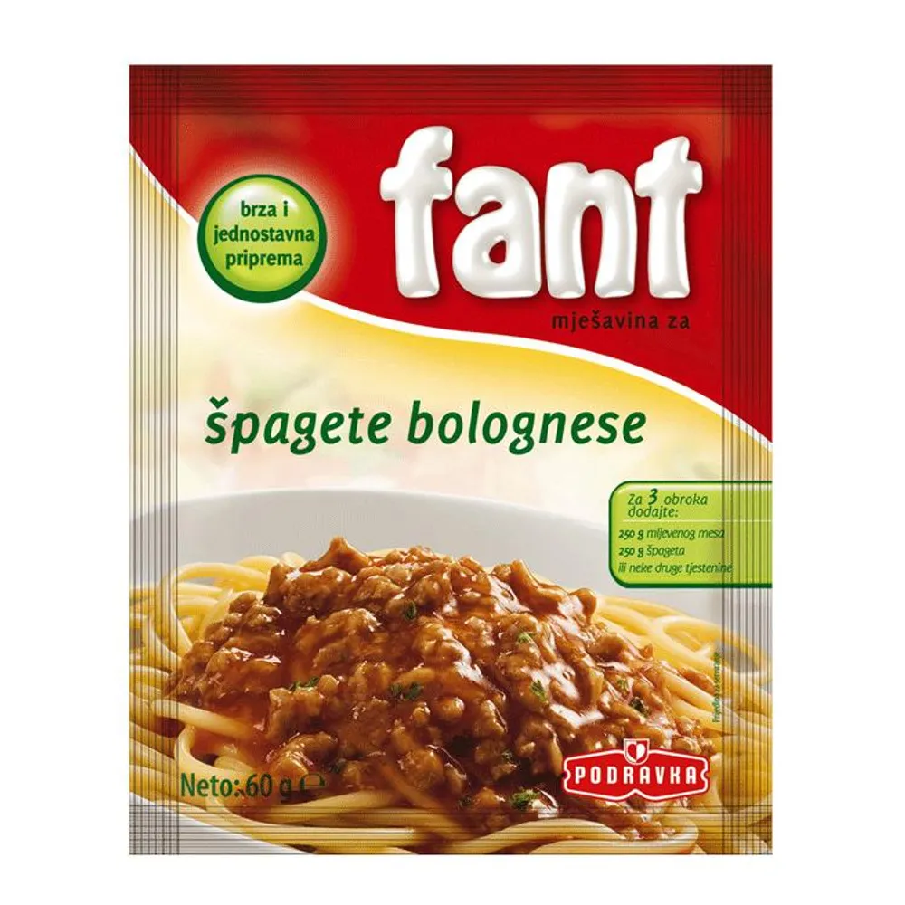 Fant za špagete bolognese 60 g Podravka