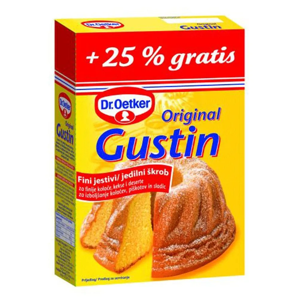 Gustin 250 g 25% gratis Dr Oetker