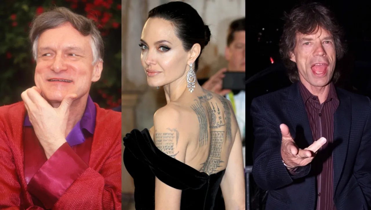 Hugh Hefner, Angelina Jolie, Mick Jagger