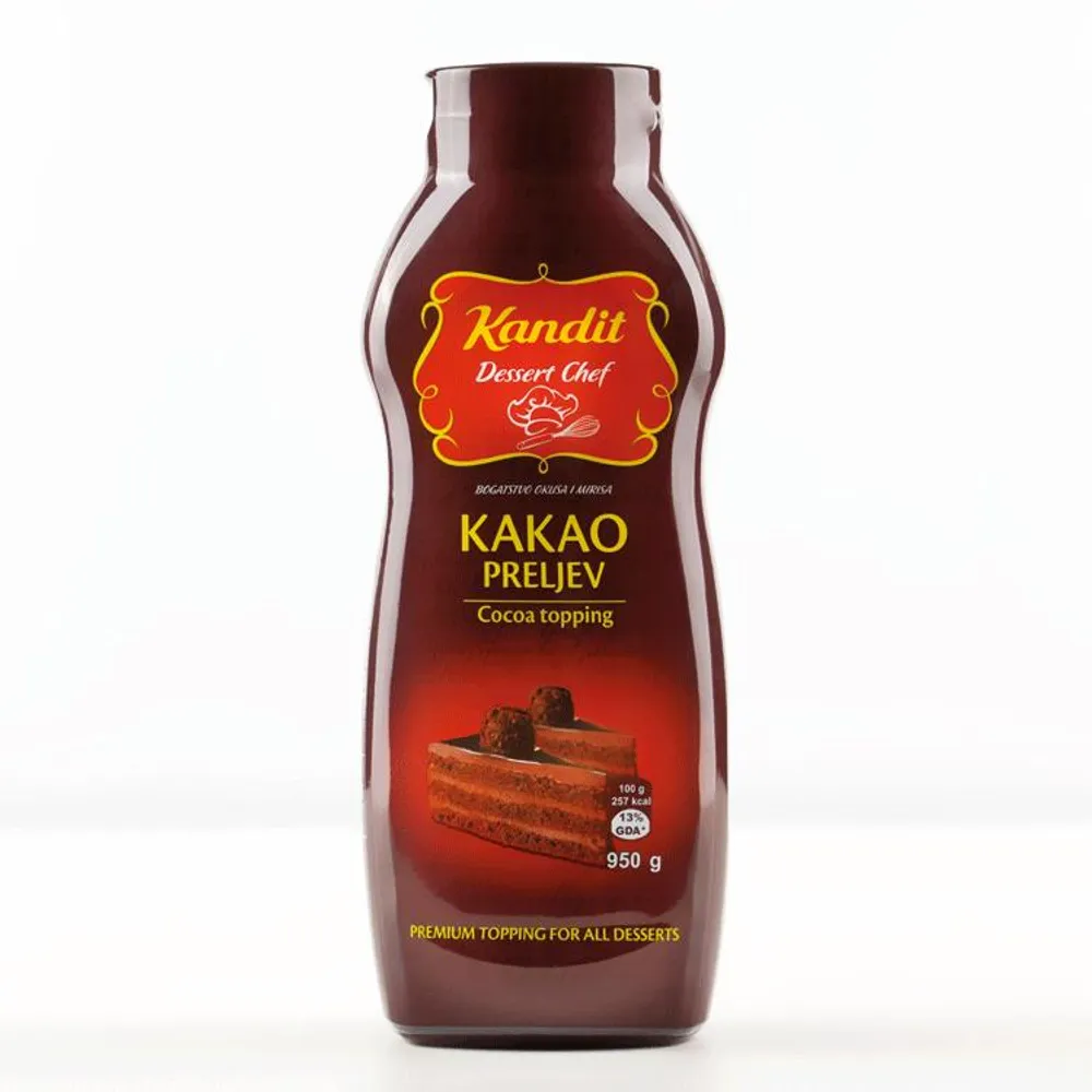 Kakao preljev dessert chef 950g Kandit