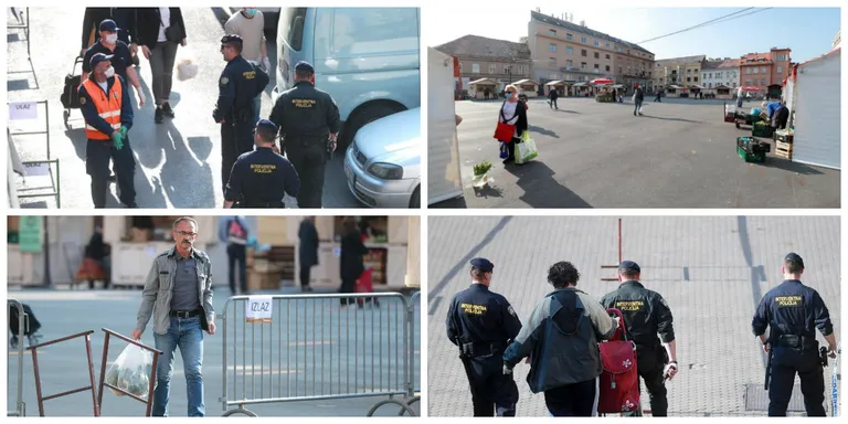 Nema švercanja: Interventna policija regulirala građane na tržnici Dolac